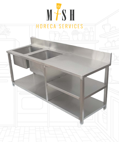 Stainless Steel Work Table With Backsplash In Delhi Stainless Steel Work Table With Backsplash In Delhi